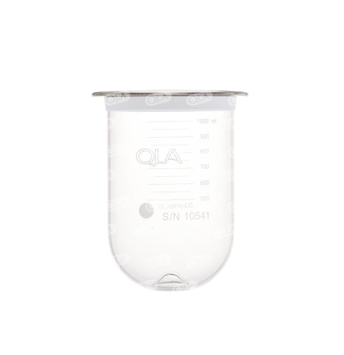1000mL Clear Glass Apex Vessel with Centering Ring, Logan compatible