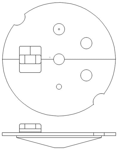 Clear Hinged Conical Cover with Exrta Hole for Stationary Basket for ACCUBKT-DK/DK2500