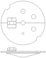 Clear Hinged Conical Cover with Exrta Hole for Stationary Basket for ACCUBKT-DK/DK2500