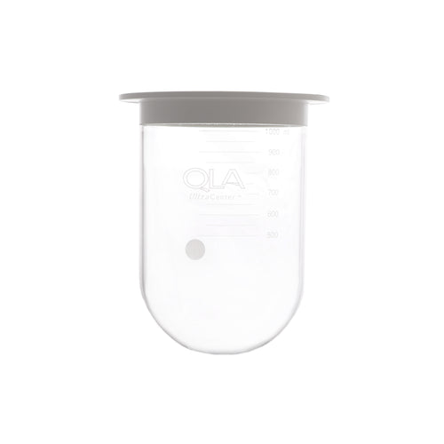 1000mL Clear UltraCenter Precision Glass Vessel with Plastic Rim