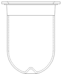 1000mL Amber Glass Apex Vessel with Centering Ring, Logan compatible