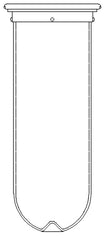 2000mL Clear Glass Apex Easi-Lock Vessel, Hanson Vision compatible