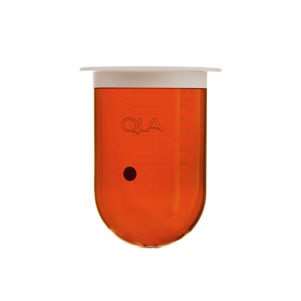 1000mL Amber Glass Vessel with Plastic Rim Quality Lab Accessories