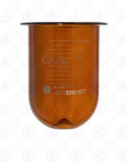 1000mL Amber Glass Apex Vessel, Erweka compatible