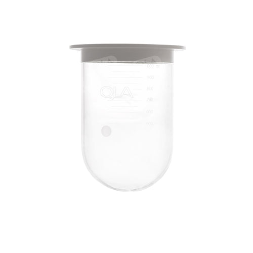 1000mL Clear Glass Vessel with Plastic Rim