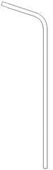 4.75" (120mm) Bent 316 SS 1/8" (3.2mm) OD Cannula with NO luer Lock