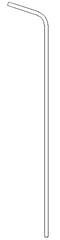 7.75" (195mm) Bent 316 SS 1/8" (3.2mm) OD Cannula with NO luer Lock