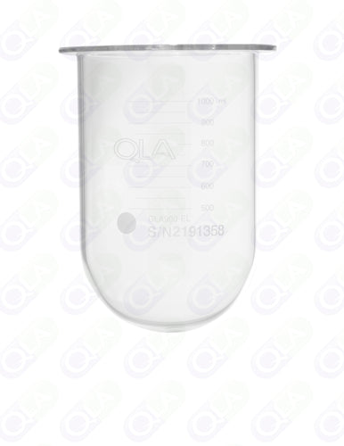 1000mL Clear Glass Vessel, Electrolab compatible