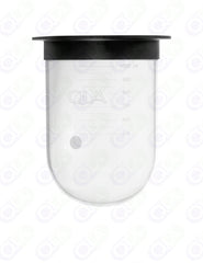 1000mL Clear Glass Vessel with Plastic Rim, Pharmatest compatible