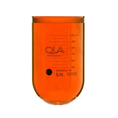 1000mL Amber UltraCenter Precision Glass Vessel, No Collar, Agilent/VanKel compatible