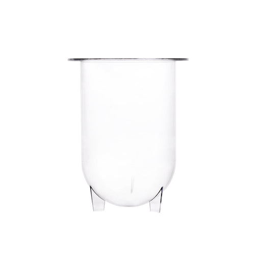 1000mL Clear Plastic Footed Vessel, Erweka compatible
