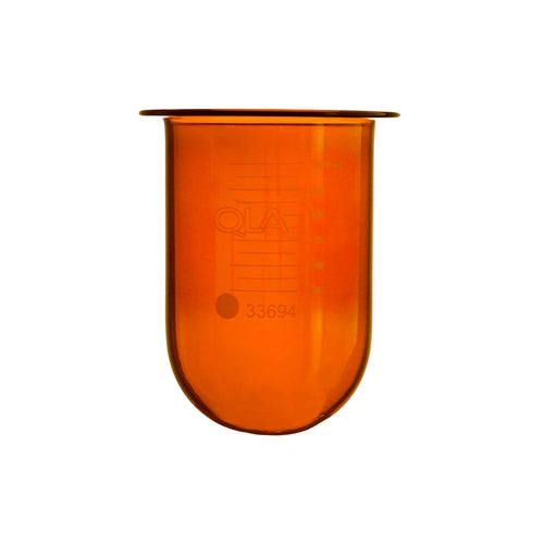 1000mL Amber Glass Vessel without Centering Ring, Distek compatible