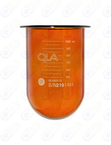 1000mL Amber Glass Vessel, Electrolab compatible