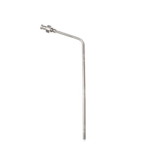 4.75" (120mm) Bent 316 SS 1/8" (3.2mm) OD Cannula with SS Luer Lock & PTFE sleeve for QLA "01" style filters